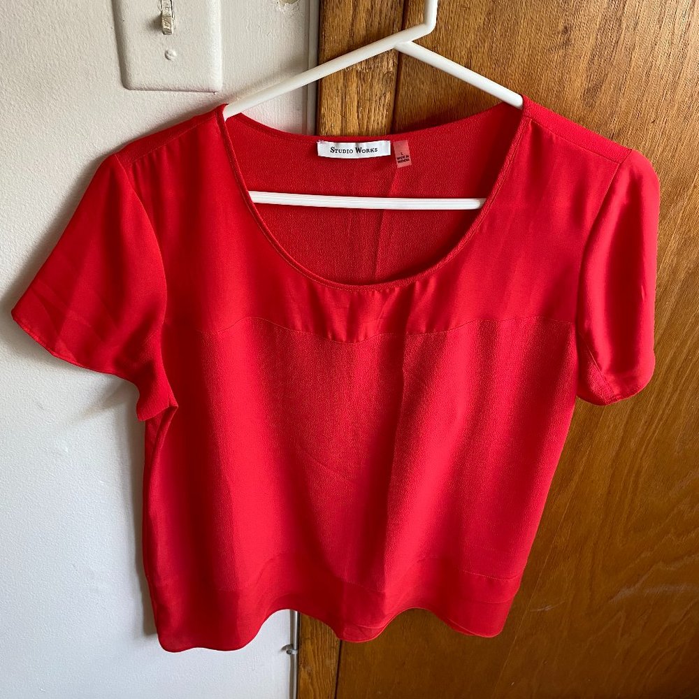Studio Works Red Blouse Large